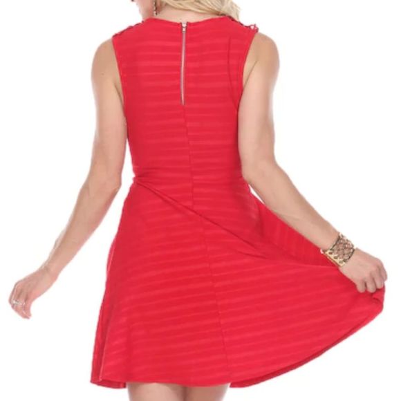 NEW White Mark Red Lace Cocktail Party Holiday Evening Dress - Picture 2 of 2